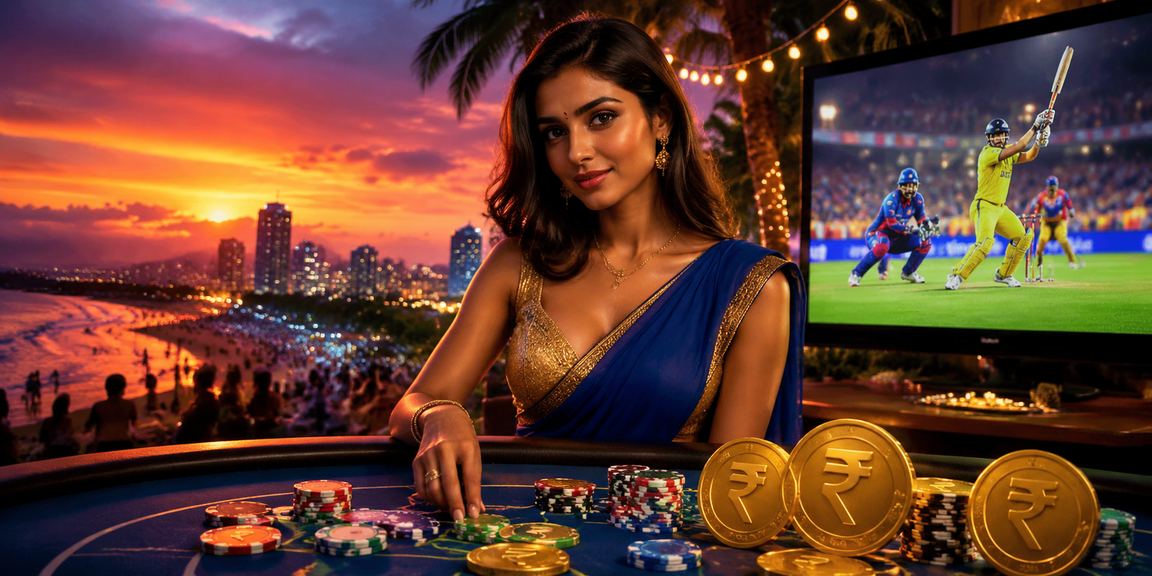 Cricket fans enjoying beachside sports betting in Goa