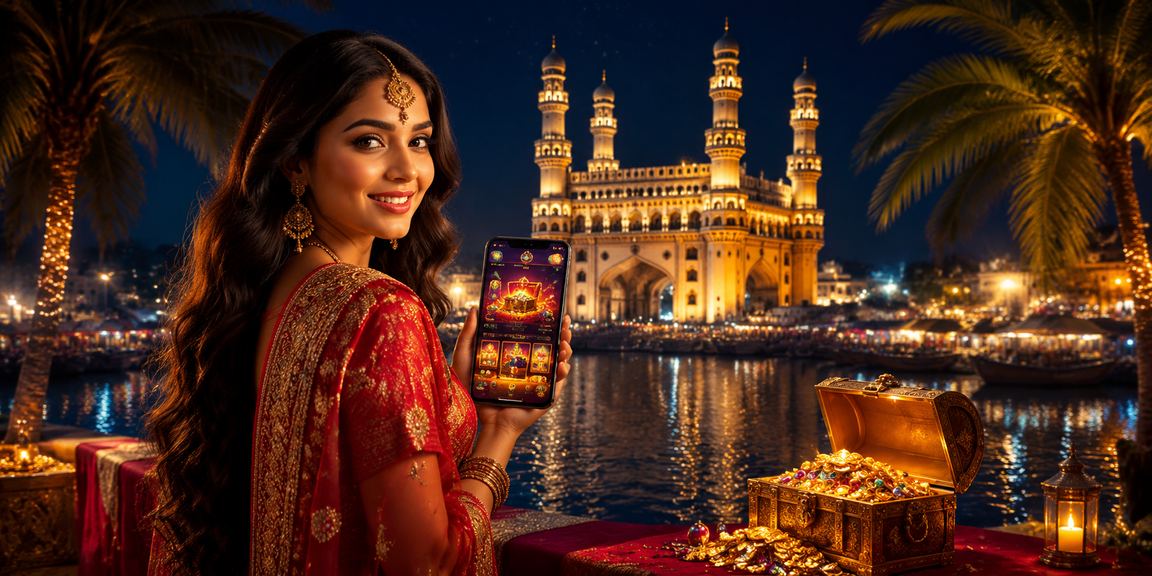 Mobile casino gaming in Hyderabad with colorful saree