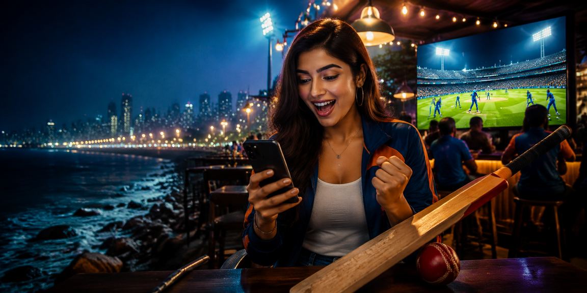 Exciting cricket match representing Indian sports betting